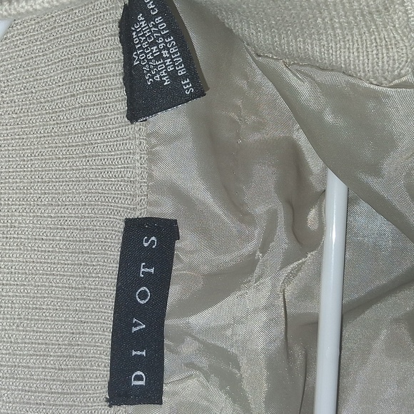 Divots Western Michigan Men's Beige Lined Sweater Jacket M - Picture 5 of 6